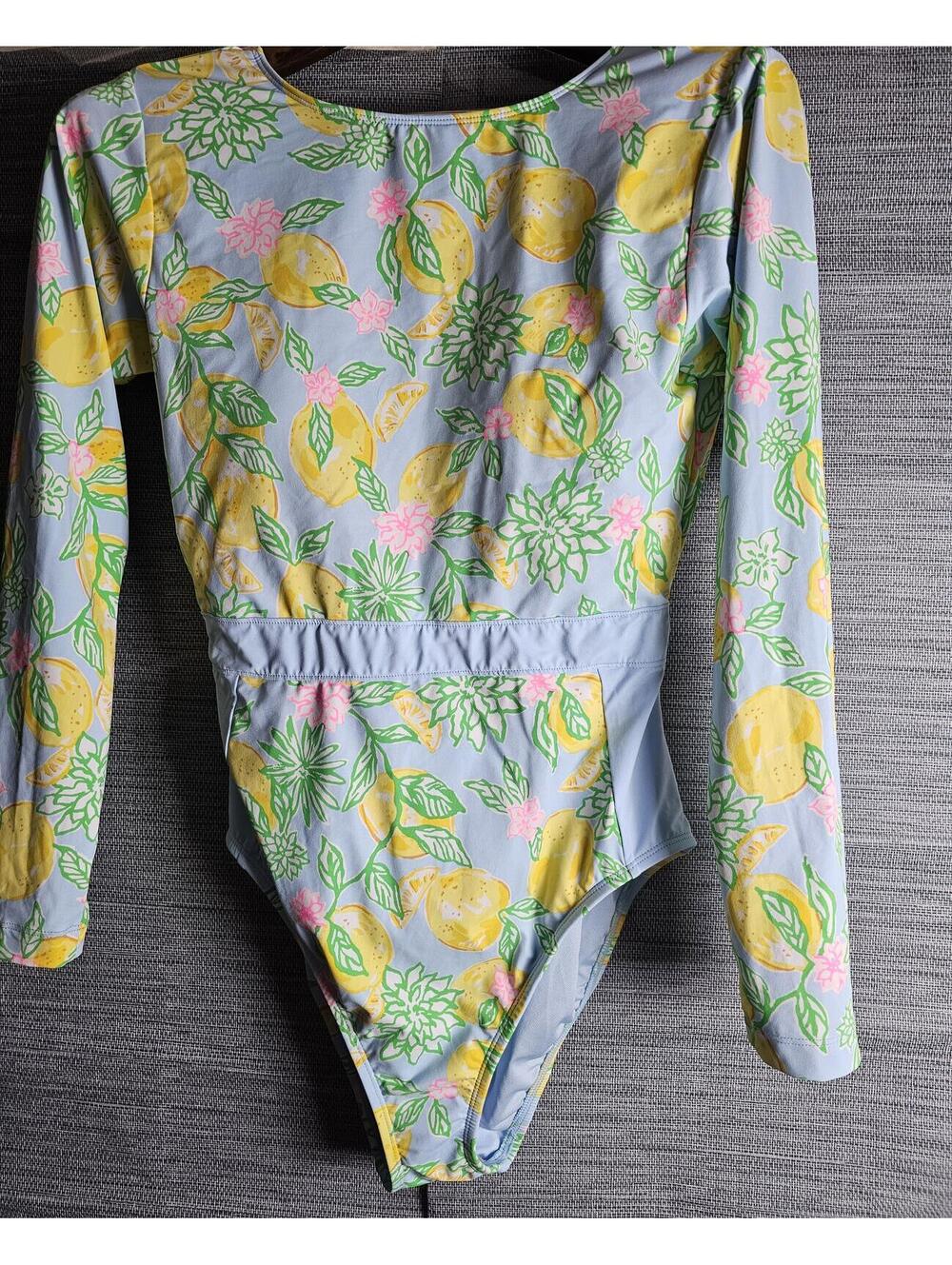 NWT Lilly Pulitzer Swimsuit OnePiece Long Sleeve with Lemons
